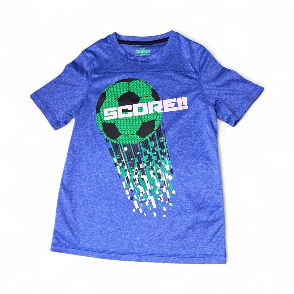 OshKosh B’gosh Soccer Activewear Graphic Tee Blue Size 8